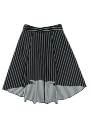 Current Boutique-Alice & Olivia - Black Striped High-Low Skirt Sz 10