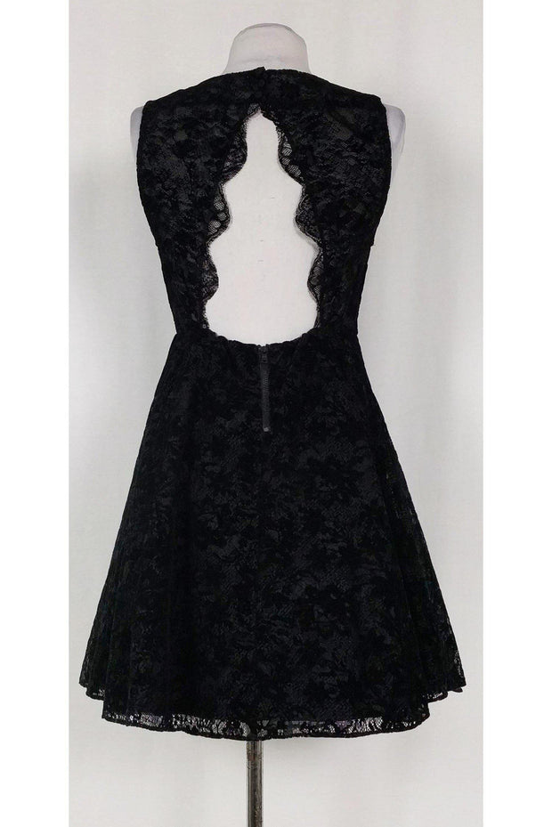 Current Boutique-Alice & Olivia - Black Velvet & Lace Dress Sz 2