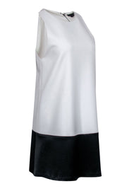 Current Boutique-Alice & Olivia - Black & White Color-Blocked Sleeveless A-Line Dress Sz SP