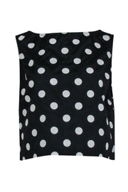 Current Boutique-Alice & Olivia - Black & White Polka Dot Cropped Sleeveless Tank Sz L