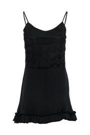 Current Boutique-Alice & Olivia - Black Woven Bodice Mini Dress Sz S