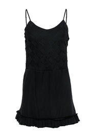 Current Boutique-Alice & Olivia - Black Woven Bodice Mini Dress Sz S