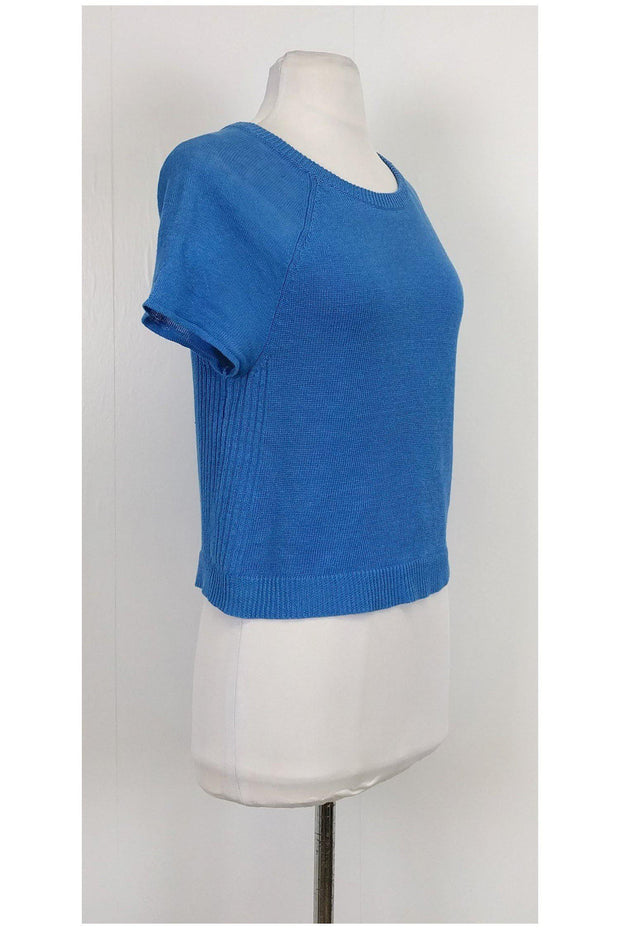 Current Boutique-Alice & Olivia - Blue Knit Sweater Top Sz M