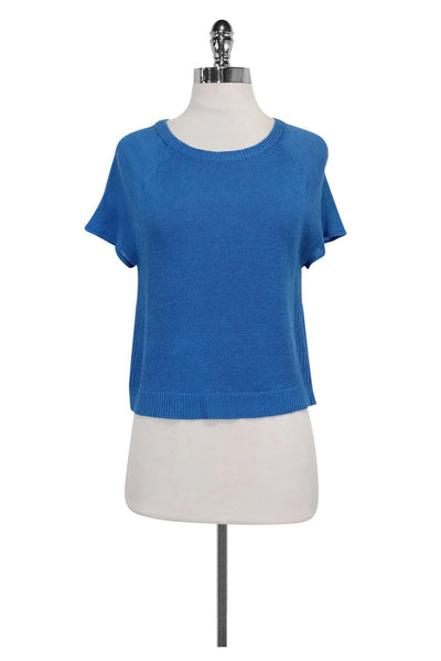 Current Boutique-Alice & Olivia - Blue Knit Sweater Top Sz M