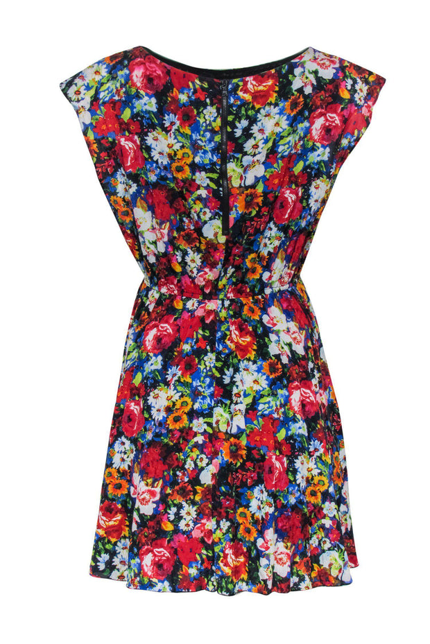 Current Boutique-Alice & Olivia - Bright Floral Boat Neck Dress Sz M