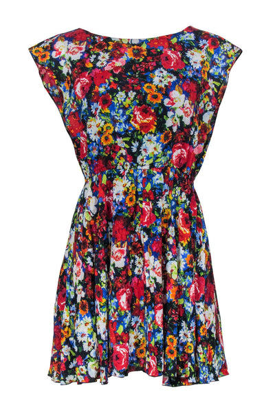 Current Boutique-Alice & Olivia - Bright Floral Boat Neck Dress Sz M