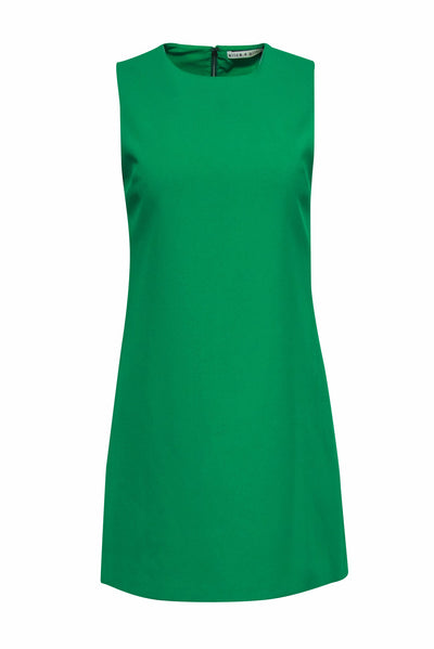 Current Boutique-Alice & Olivia - Emerald Sheath Dress w/ Exposed Back Zipper Sz 2