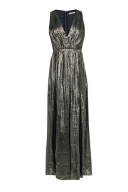 Current Boutique-Alice & Olivia - Gold Metallic Sleeveless Gown Sz 4