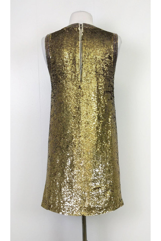 Current Boutique-Alice & Olivia - Gold Odell Beaded Dress Sz 2