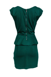 Current Boutique-Alice & Olivia - Green Peplum Sheath Dress Sz 10