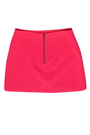 Current Boutique-Alice & Olivia - Hot Pink Faux Wrap Miniskirt w/ Zipper Accents Sz 10