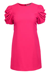 Current Boutique-Alice & Olivia - Hot Pink Puff Sleeve Shift Dress Sz 0