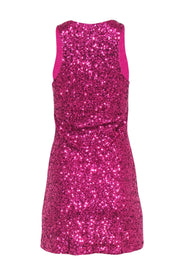 Current Boutique-Alice & Olivia - Hot Pink Sequin Scoop Neck Sleeveless Mini Dress Sz XS