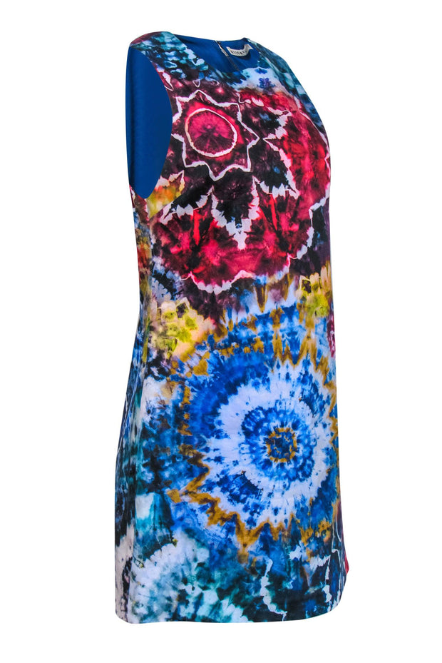 Current Boutique-Alice & Olivia - Multicolor Tie-Dye Print Sleeveless Shift Dress Sz 6