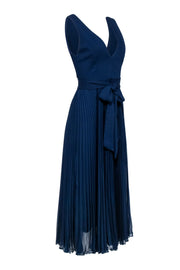 Current Boutique-Alice & Olivia - Navy Blue Sleeveless Pleated Skirt Dress Sz 4