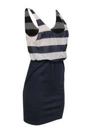 Current Boutique-Alice & Olivia - Navy & White Striped Sleeveless Midi Dress Sz 10