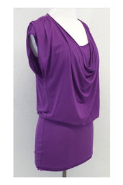 Current Boutique-Alice & Olivia - Purple Draped Top Dress Sz XS