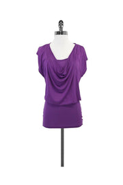 Current Boutique-Alice & Olivia - Purple Draped Top Dress Sz XS