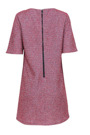 Current Boutique-Alice & Olivia - Red Tweed Short Sleeve Shift Dress Sz M