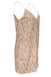 Current Boutique-Alice & Olivia - Tan Embellished Shift Dress Sz 8