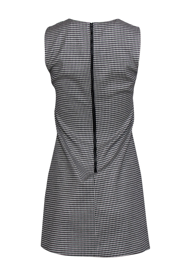 Current Boutique-Alice & Olivia - White & Black Houndstooth Print Sleeveless Shift Dress Sz 0