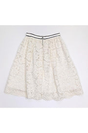 Current Boutique-Alice & Olivia - White Lace Full Skirt Sz 8