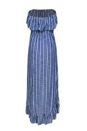 Current Boutique-Alice & Trixie - Blue & White Striped Strapless Tiered Maxi Dress Sz XS