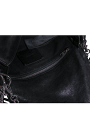 Current Boutique-All Saints - Black Leather Crossbody Bag w/ Tassel