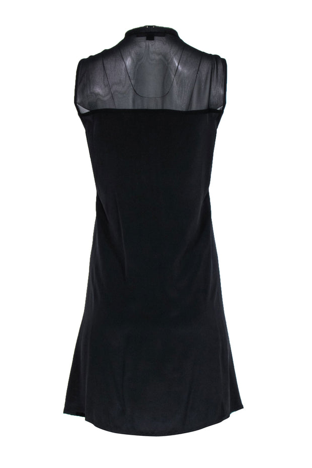 Current Boutique-All Saints - Black Sleeveless Layered Zip-Front Dress w/ Tie Sz 4