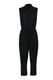 Current Boutique-All Saints - Black Sleeveless Surplice Jumpsuit w/ Belt Sz S