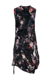 Current Boutique-All Saints - Dark Floral Silk Draped Dress Sz 10