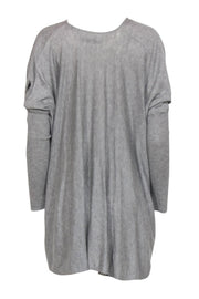 Current Boutique-All Saints - Grey Cowl Neck Tunic-Style Draped Sweater Sz M