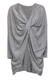 Current Boutique-All Saints - Grey Cowl Neck Tunic-Style Draped Sweater Sz M