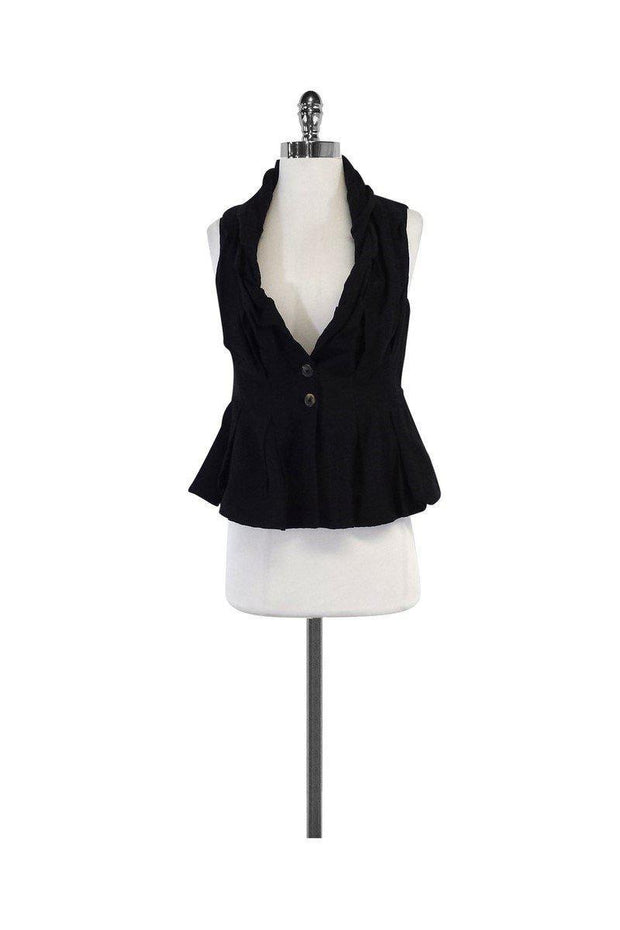 Current Boutique-All Saints - Grey Pleated Peplum Vest Sz 8