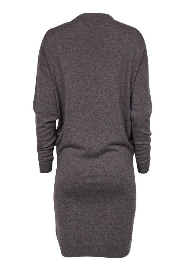 Current Boutique-All Saints - Light Brown Cashmere Blend Drop Waist Sweater Dress w/ Envelope Hem Sz 6