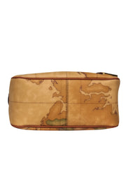 Current Boutique-Alviero Martini - Brown Leather Crossbody Purse w/ Map Print