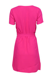 Current Boutique-Amanda Uprichard - Neon Pink Belted T-Shirt Dress Sz XS