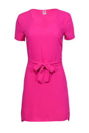 Current Boutique-Amanda Uprichard - Neon Pink Belted T-Shirt Dress Sz XS