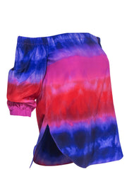 Current Boutique-Amanda Uprichard - Purple & Pink Marbled Silk Blouse Sz P