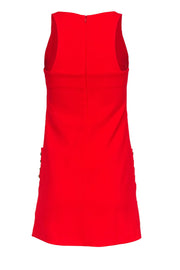 Current Boutique-Amanda Uprichard - Red Mini Sheath Dress w/ Studded Pockets Sz P