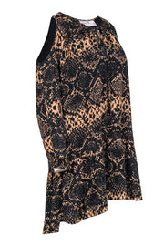 Current Boutique-Amanda Uprichard - Tan & Black Snake Skin Print Dress Sz S