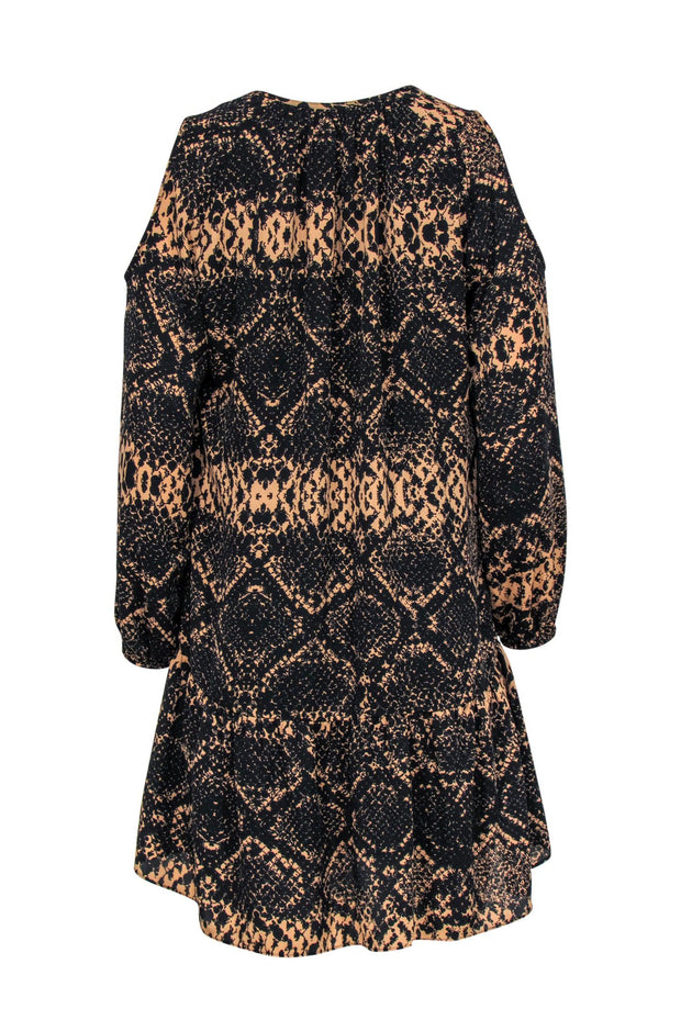 Current Boutique-Amanda Uprichard - Tan & Black Snake Skin Print Dress Sz S