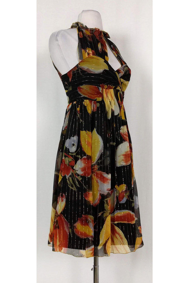 Current Boutique-Anna Sui - Floral Dress w/ Open Back Sz 0