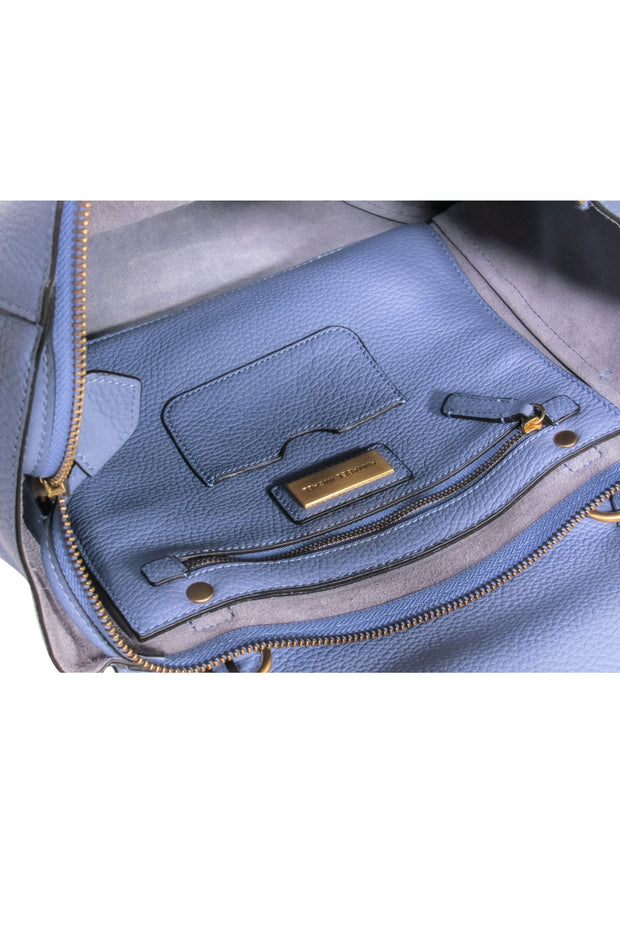 Current Boutique-Annabel Ingall - Periwinkle Leather Convertible Satchel