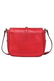 Current Boutique-Annabel Ingall - Red Textured Leather Crossbody Bag w/ Top Flap