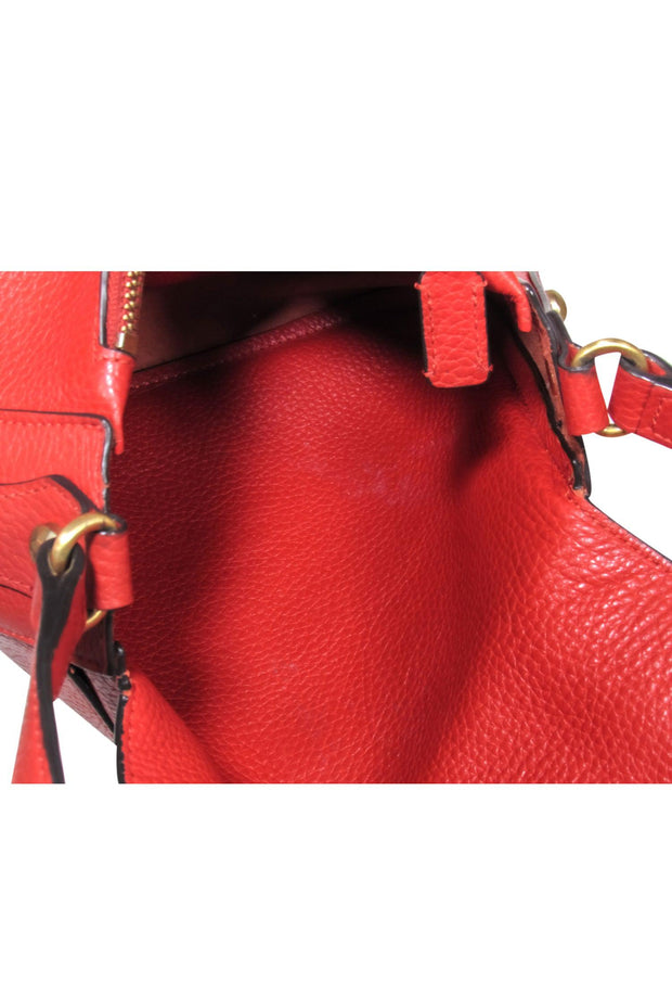 Current Boutique-Annabel Ingall - Red Textured Leather Crossbody Bag w/ Top Flap