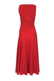 Current Boutique-Antonio Berardi - Orange Faux Wrap-Style Maxi Dress Sz 4