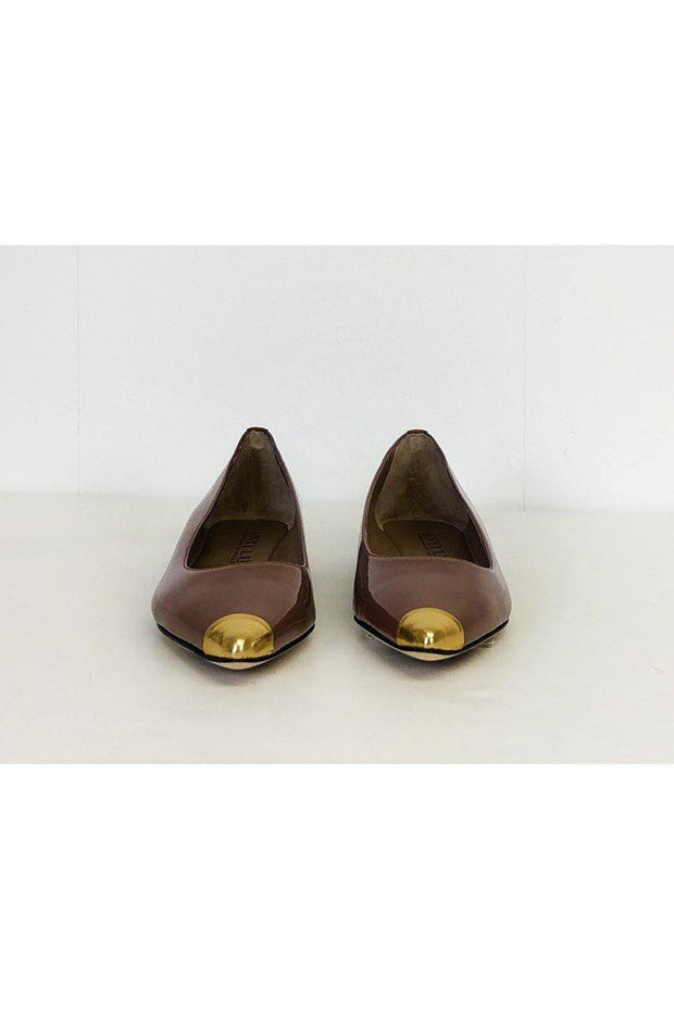 Current Boutique-Anyi Lu - Deep Lavender w/ Gold Flats Sz 7