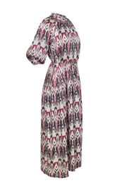 Current Boutique-Apiece Apart - Tan & Red Tribal Printed Shift Maxi Dress Sz 4