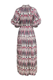 Current Boutique-Apiece Apart - Tan & Red Tribal Printed Shift Maxi Dress Sz 4